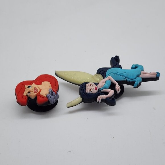 Jibbitz Crock Bracelet Shoe Pin Button Tinker Bell and Ariel - Picture 3 of 7